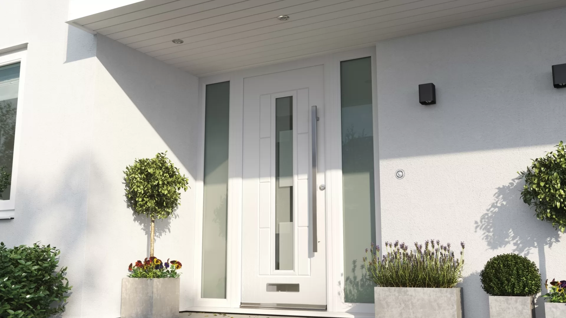 White Vermont Shade Rockdoor — composite door build options
